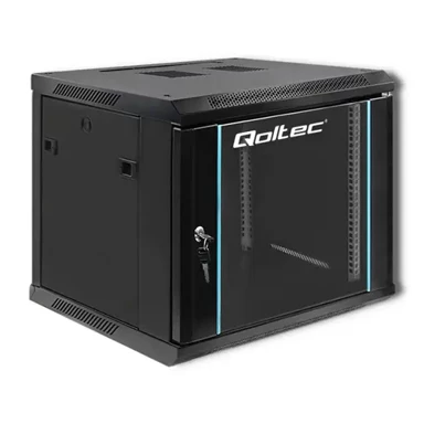 QOLTEC Ormarić za server 54461 / 19", 4U, 600x280x450 mm, staklena vrata, crni